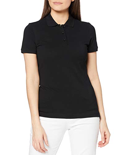 CliQue Damen Regular Fit Poloshirt,schwarz, 38 EU (Herstellergröße:Medium) von Clique