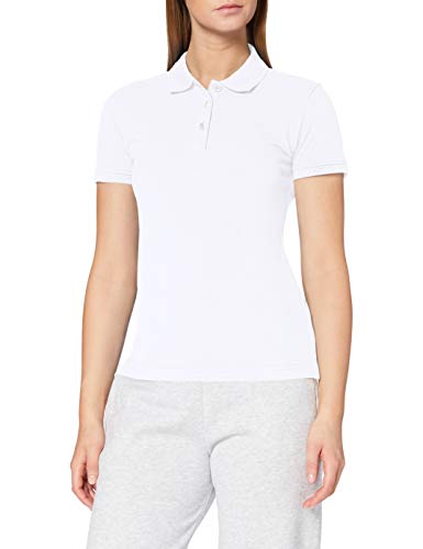 CliQue Damen Regular Fit Poloshirt,weiß, 40 EU (Herstellergröße:Large) von Clique