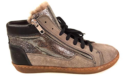 Clic! 8823 High Top Winter gefüttert Mädchen Sneaker Winter (38 EU, grau-braun) von Clic!