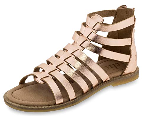 Clic Kinder (Mädchen) Riemchen-Sandale Bronze Metallic-Leder 35 von Clic!