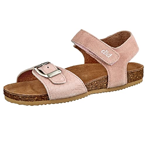 Clic! Sandalen Mädchen Leder Rosa Nude Klett 20166, Schuhgröße:EUR 35 von Clic!