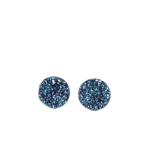 1 Paar Ohrringe Schwarz Silber Blau Einfache Persönlichkeit Kristall Cluster Student Mädchen Ohrringe Mwt295 (G-A, One Size) von Clicitina