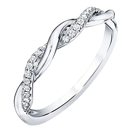 Clicitina An Meinen besten Freund Ring Verstellbarer Ring Versprechen Ring Jubiläumsring Geburtstagsgeschenk Modering Galvanisierter Twist Micro Set Zirkonring Irj111 (2-D, One Size) von Clicitina