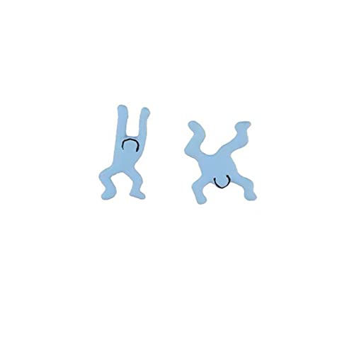 Clicitina Cartoon Spaß niedliche Mädchen Ohrringe asymmetrische lustige Frosch Ohrringe Paar Ohrringe Kc424 (Blue, One Size) von Clicitina