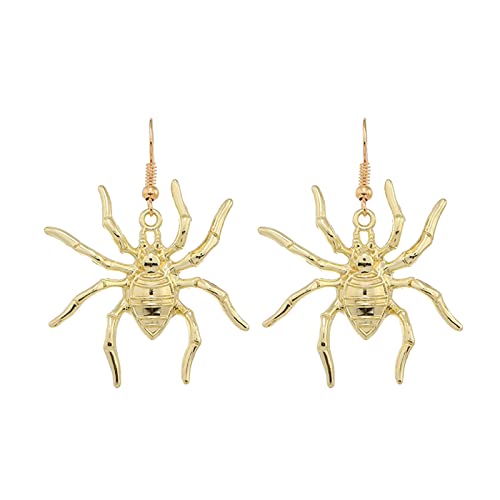 Clicitina Doppel Ohrringe Halloween-Ohrringe Perlenkürbis-Ohrringe für Frauen, handgefertigt, Perlentropfen, Ohrstecker, Kostüm, Party, Schmuck, Geschenke (Gold, One Size) von Clicitina