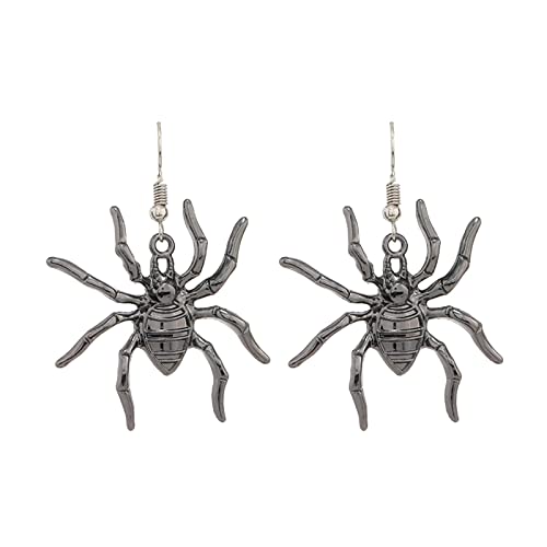 Clicitina Doppel Ohrringe Halloween-Ohrringe Perlenkürbis-Ohrringe für Frauen, handgefertigt, Perlentropfen, Ohrstecker, Kostüm, Party, Schmuck, Geschenke (Silver, One Size) von Clicitina