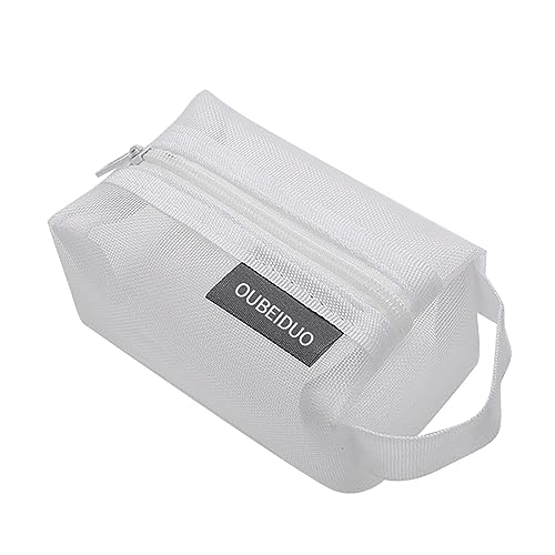 Clicitina Einfache Nylon-Geldbörse mit DREI quadratischen, großes Fassungsvermögen, Schlüsseletui, Kartenetui, Tasche, transparente Aufbewahrungstasche FbD73 (B, One Size) von Clicitina