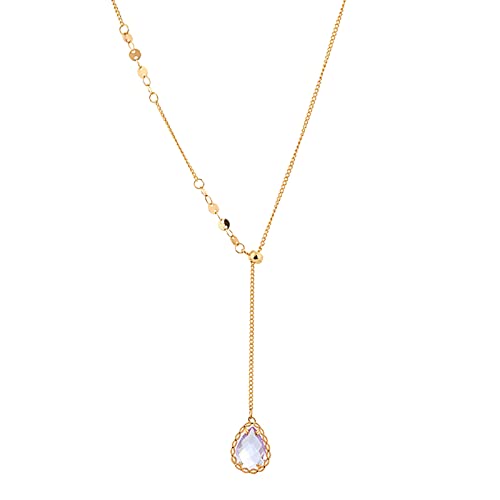 Clicitina Elegante Dreier- mehrschichtiger Kronleuchter weiblicher Metall-Gold-facettiertes Geschenke Halskette Halsketten XX284 (3-as Show, One Size) von Clicitina