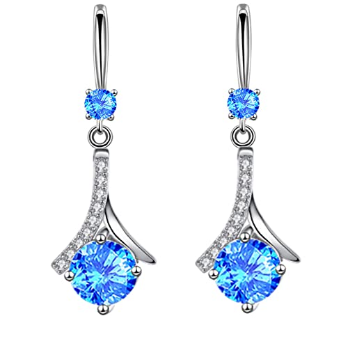 Clicitina Gelbe Ohrringe Mädchen-Ohrringe Diamantbesetztes Temperament-Kristall-kreatives langes für Frauen-Ohrringe (A, One Size) von Clicitina