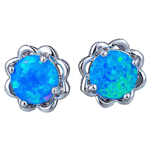 Clicitina Geschenk für Frauen Schmuck Ohrringe Ohrstecker und Opal Ohrringe VZ728 (Dark Blue-a, One Size) von Clicitina