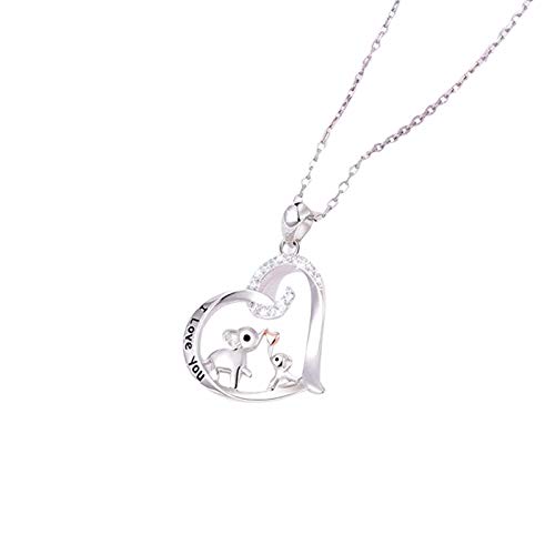 Clicitina Geschenke Anhänger Halskette Elefant niedliche Schmuck Halsketten für Frauen Mädchen Tier Halsketten & Anhänger Ketten Hochzeit Braut (2-Multicolor, One Size) von Clicitina