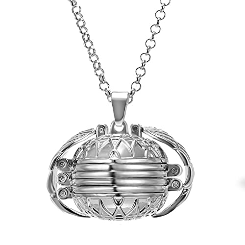 Clicitina Gute Erweiterung Foto Medaillon Halskette Anhänger Engel Geschenk Schmuck Dekoration Lange Ketten Damen Modeschmuck (c-Silver, One Size) von Clicitina