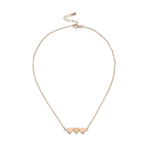 Clicitina Herz Perlen einlagige Halskette Geburtstagsgeschenk für Mutter Frauen Frau Kautschuk Halskette (Gold, One Size) von Clicitina