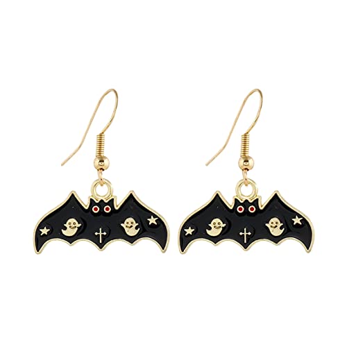 Clicitina Ketten Ohrringe Halloween-Ohrringe Perlenkürbis-Ohrringe für Frauen, handgefertigt, Perlentropfen, Ohrstecker, Kostüm, Party, Schmuck, Geschenke (Gold, One Size) von Clicitina