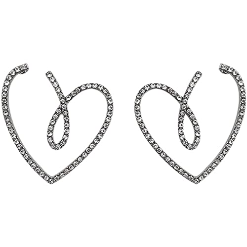 Clicitina Lassic Love Ohrstecker Weibliche Senior Design Ohrringe für Frauen und Mädchen Geschenk für sie WUh595 (Silver, One Size) von Clicitina