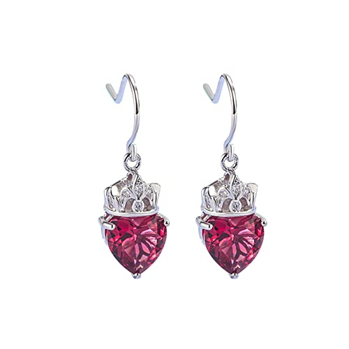 Clicitina Ohrringe Eule Kristall Für Tochter Teen Ohrringe Enkelin Geschenk Party Frauen Prinzessin Geburtstag Ohrringe Mädchen Für Mädchen Nichte Herz Schmuck Ohrringe (Red, One Size) von Clicitina