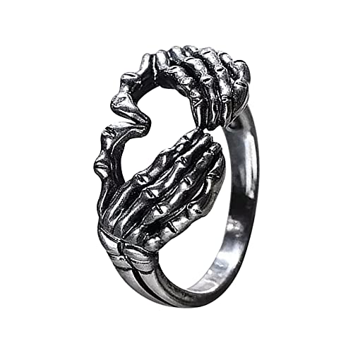 Clicitina Ring Gesture Skeleton Retro Your American Europeanand Love Hand Charm Show Rings Ohrringe Kinder (3-as Show, 6) von Clicitina