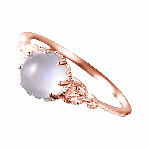 Clicitina Stilvolle Verlobungsring für Frauen Rings Sets (C-Rose Gold, 6) von Clicitina