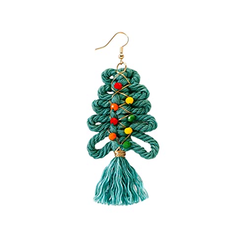 Clicitina Weihnachtsohrringe für Frauen Weihnachtsohrstecker Weihnachtsbäume Glocken Schneeflocken Ohrringe für Mädchen Thanksgiving Weihnachten Urlaub Schmuck CM261 (Green-b, One Size) von Clicitina