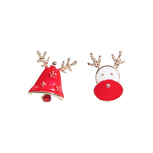 Damen Weihnachtsohrstecker Weihnachtsglocke Schneeflocke Schlitten Weihnachtsbaum Ohrstecker Niedliche Weihnachtsthema Ohrstecker Urlaub Schmuck für Frauen Mädchen Teenager CM287 (A-G, One Size) von Clicitina