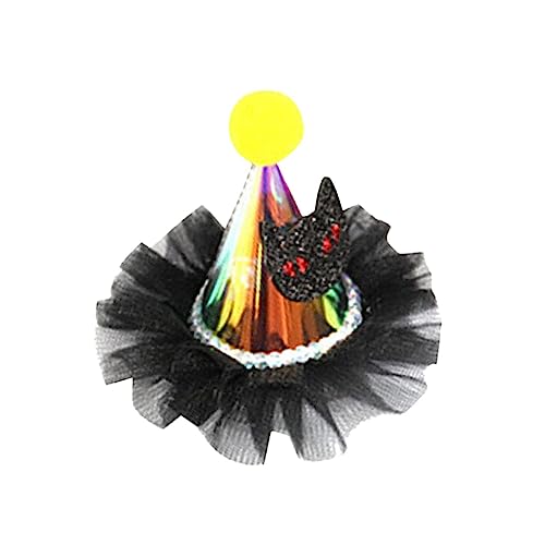 Halloween-Accessoires, kreative leuchtende Fledermaus-Katze, PU-Material, Netzhut, Haarschmuck für Kinder, festliche Dekoration RkD344 von Clicitina
