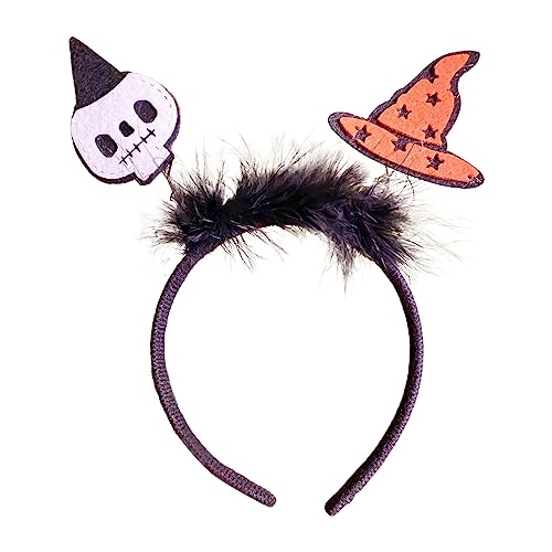 Halloween-Stirnband, Cartoon-Mode, gruseliger Cartoon-Kürbiskopf, niedliches Stirnband DhH142 (White, One Size) von Clicitina