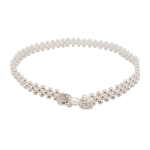 Männer Halskette Ring Strass Dekorative Perlen Taille Vielseitiges Blumenkleid Diamantkette Mode Perlengürtel Körperkette (7-C, One Size) von Clicitina