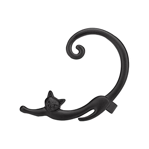 Niedliche Cartoon-Kleintier-Katze-Ohrringe Ohrringe zum Aufhängen für Mädchen, niedliche Geschenke Yrg199 (Black, One Size) von Clicitina