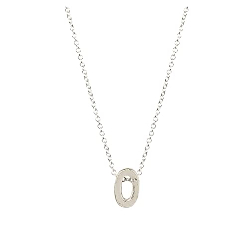 Winzige Silber Initial Halskette 14 Karat Gold gefüllt handgefertigte zierliche personalisierte Brief Halsband Halskette Geschenk für Frauen Halskette Schmuck YP724 (a-O, One Size) von Clicitina