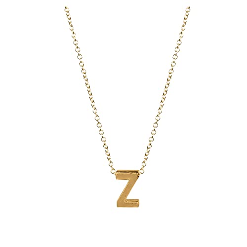 Zierliche Gold-Anfangsketten für Frauen 14 Karat Gold gefüllte geschichtete Goldketten für Frauen AZ 26 Alphabet-Anfangsketten für Teenager-Mädchen Schmuck Ketten Reinigungsset (Z, One Size) von Clicitina