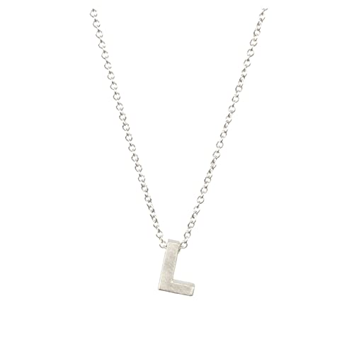 Zierliche Silber-Anfangsketten für Frauen 14 Karat Gold gefüllte geschichtete Silberketten für Frauen AZ 26 Alphabet-Anfangsketten für Teenager-Mädchen Schmuck YP680 (L-b, One Size) von Clicitina