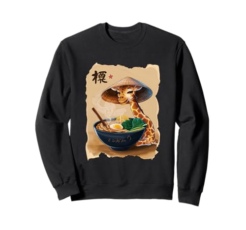 Giraffe Männer Frau Kawaii Essen Ramen Japanische Giraffe Sweatshirt Giraffe Männer Frau Kawaii Essen Ramen Japanische Giraffe Sweatshirt von Click For Aesthetic Anime Japanese Noodles Designs
