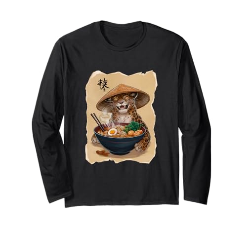 Leopard Herren Frau Kawaii Essen Ramen Japanischer Leopard Langarmshirt Leopard Herren Frau Kawaii Essen Ramen Japanischer Leopard Langarmshirt von Click For Aesthetic Anime Japanese Noodles Designs