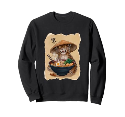 Leopard Herren Frau Kawaii Essen Ramen Japanischer Leopard Sweatshirt Leopard Herren Frau Kawaii Essen Ramen Japanischer Leopard Sweatshirt von Click For Aesthetic Anime Japanese Noodles Designs