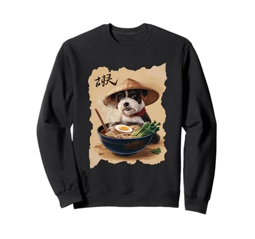 Männer Frau Kawaii isst Ramen Japanese Border Terrier Sweatshirt Männer Frau Kawaii isst Ramen Japanese Border Terrier Sweatshirt von Click For Aesthetic Anime Japanese Noodles Designs