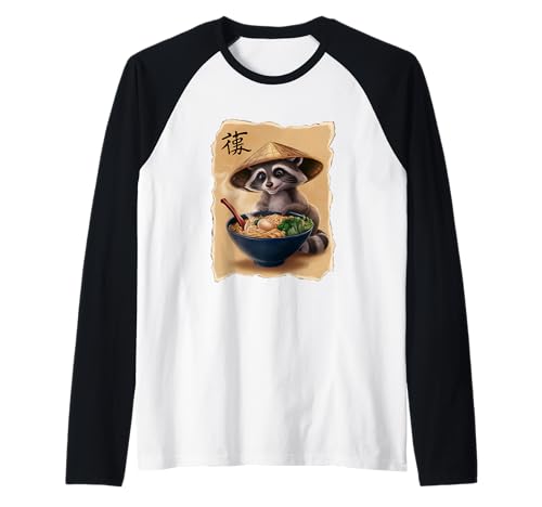 Waschbär Männer Frau Kawaii Essen Ramen Japanischer Waschbär Raglan Waschbär Männer Frau Kawaii Essen Ramen Japanischer Waschbär Raglan von Click For Aesthetic Anime Japanese Noodles Designs