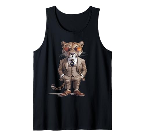 Leopard Herren Damen Leopard im Anzug Leopard Tank Top Leopard Herren Damen Leopard im Anzug Leopard Tank Top von Click For Cool Animal In Suit Designs