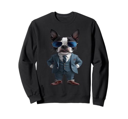 Boston Terrier Anzug für Herren und Damen, Boston Terrier Sweatshirt Boston Terrier Anzug für Herren und Damen, Boston Terrier Sweatshirt von Click For Cool Dogs In Suit Designs