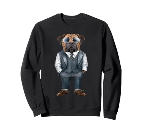 Herren Damen Englischer Mastiff Anzug Englischer Mastiff Sweatshirt Herren Damen Englischer Mastiff Anzug Englischer Mastiff Sweatshirt von Click For Cool Dogs In Suit Designs