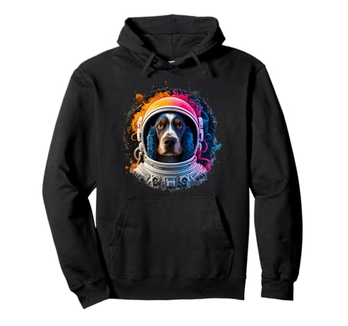 Herren Damen Bunt Space Astronaut Cocker Spaniel Pullover Hoodie Herren Damen Bunt Space Astronaut Cocker Spaniel Pullover Hoodie von Click For Cool Space Dog Astronaut Designs