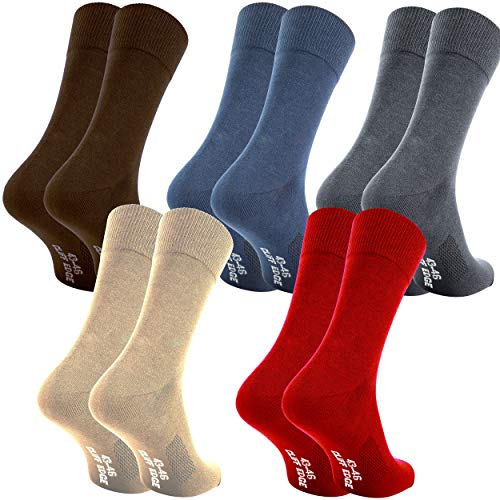 Cliff Edge atmungsaktive PREMIUM Business-Socken Herrensocken in schwarz und blau kein Schwitzen dank bester Qualität (39-42, 2-Braun 2-Blau 2-Grau 2-Beige 2-Rot) von Cliff Edge