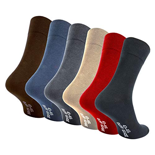 Cliff Edge atmungsaktive PREMIUM Business-Socken Herrensocken in schwarz und blau kein Schwitzen dank bester Qualität (43-46, 5-Schwarz 1-Braun 1-Blau 1-Grau 1-Beige 1-Rot) von Cliff Edge