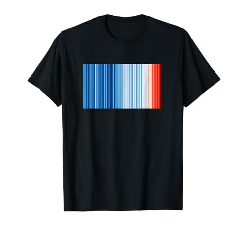 Climate Change is Real Shirts for Scientists - Herren - Erwachsene - Unisex - Kurzarm - Klassisch - Streifiges T-Shirt mit klassischer Passform - S - Black with Blue and Red Stripes Climate Change is Real Shirts for Scientists - Herren - Erwachsene - Unisex - Kurzarm - Klassisch - Streifiges T-Shirt mit klassischer Passform - S - Black with Blue and Red Stripes von Climate Change is Real Shirts for Scientists