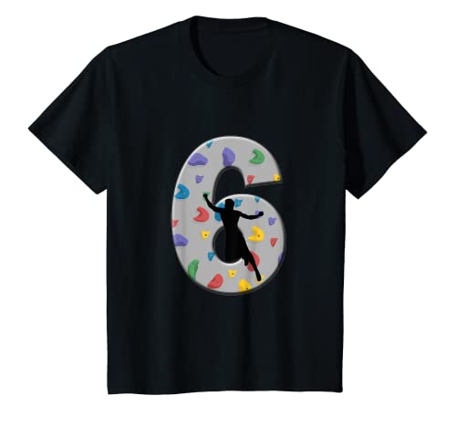 Kinder 6 Years Old Climber Geburtstag Bouldern Klettern Klettern Klettern T-Shirt von Climbing Gift Bouldering Climber Rock Climbing