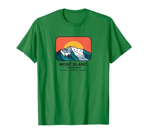 Mont Blanc in Chamonix 4808 m über dem Meer T-Shirt Mont Blanc in Chamonix 4808 m über dem Meer T-Shirt von Climbing in the alps
