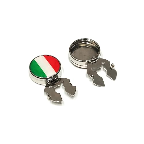 Climple Manschettenknöpfe mit italienischer Flagge, silberfarbene Knopfabdeckungen für Herrenhemden – Italien-Ungarn-Flagge, Manschettenknöpfe, Verschluss ohne Nähen, 17.6mm / 0.69", Metall, Kein Climple Manschettenknöpfe mit italienischer Flagge, silberfarbene Knopfabdeckungen für Herrenhemden – Italien-Ungarn-Flagge, Manschettenknöpfe, Verschluss ohne Nähen, 17.6mm / 0.69", Metall, Kein von Climple