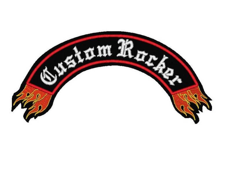 13" Custom Patches - Rocker Patch Set Feuer Flamme Filz Zurück Patch von ClinchCustoms