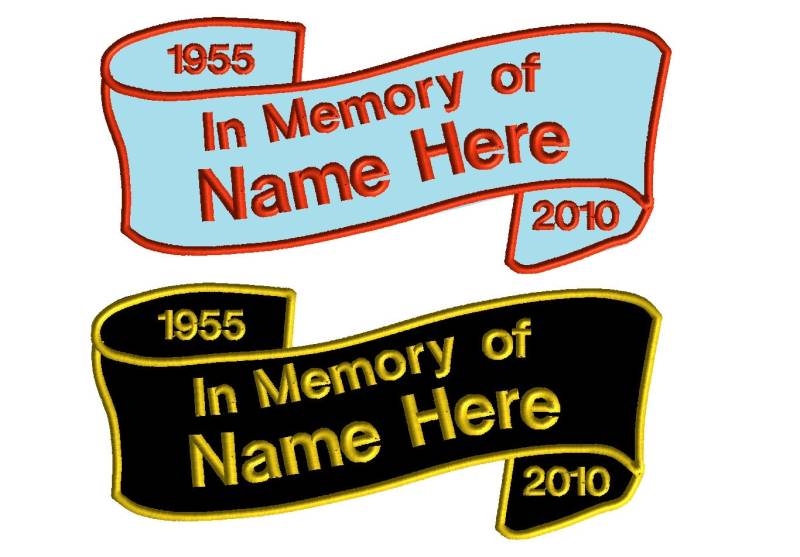 2 | Zwei Custom Gestickte Namen Patches Patch in Erinnerung Memorial Angepasst Personalisierte Tags Registerkarten Eisen Auf Nähen Stickerei von ClinchCustoms
