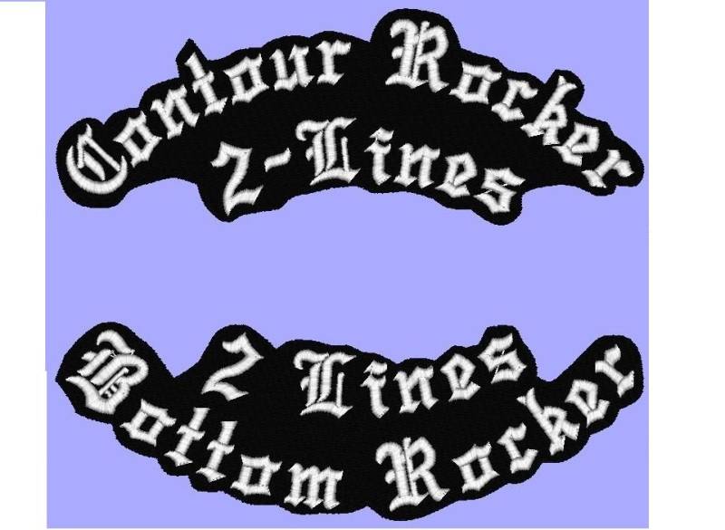 Individuell Gestickter Biker-Filzaufnäher Konturrand, Rocker Zum Aufbügeln von ClinchCustoms