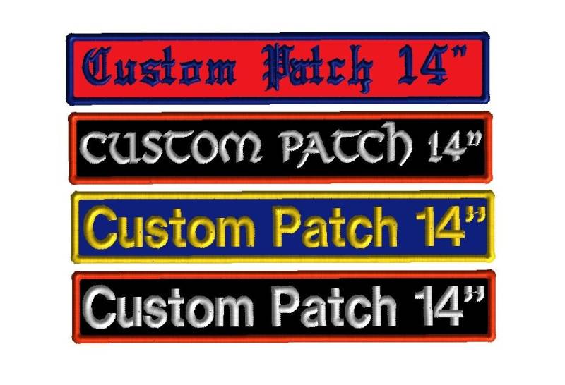 Individuell Gesticktes Rechteckiges Namenspatch Biker Badge Zum Aufbügeln von ClinchCustoms